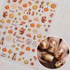 Fall Nail Art Stickers 5D Embossed Leaves Nail Sticker Autumn