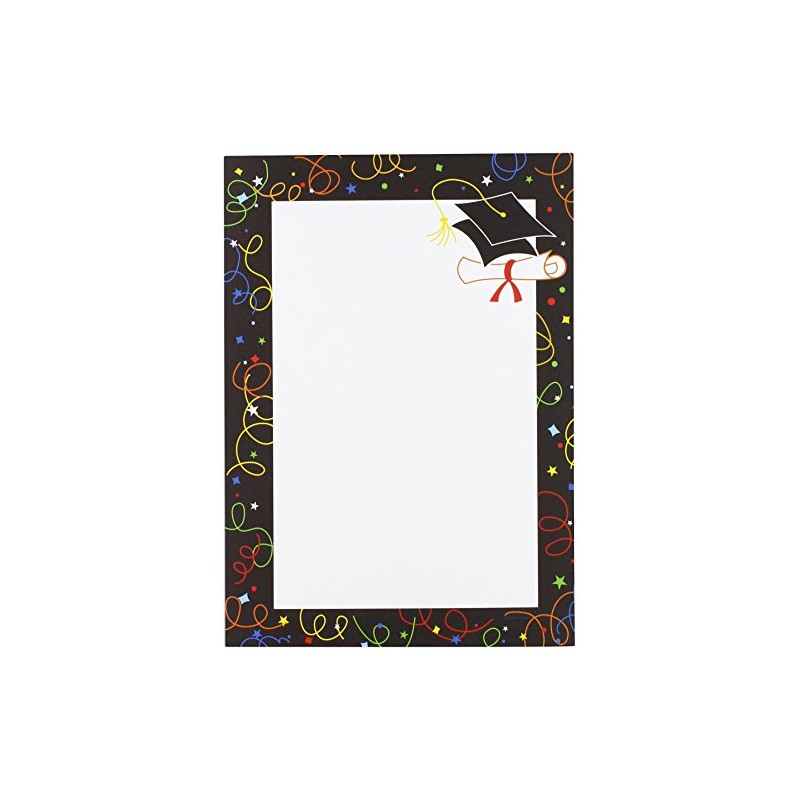 Great Papers! Grad Swirls Invitations with Envelopes, 7.75" x 5.5",