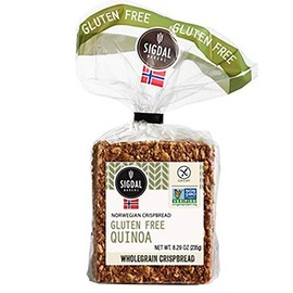 SIGDAL BAKERI, CRISPBREAD, QUINOA, GF, Pack of 12, Size 8.29 OZ - No Artificial Ingredients Gluten Free GMO Free Vegan Wheat Free Yeast Free12