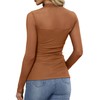 Fall Clothes for Women Ruched Mesh Long Sleeve Turtle Neck