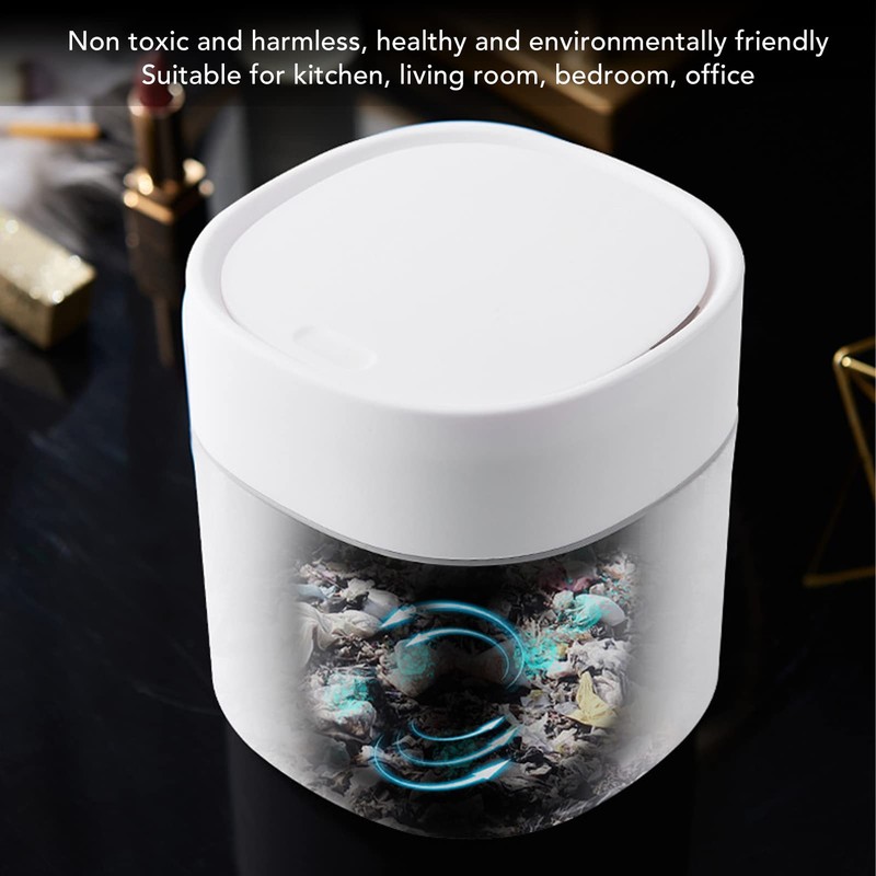 Mini Rubbish Bin, Small Table Waste Bin, 2 L Round