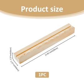 SUPERFINDINGS Card Display Stands With Slot Wood Scalloped Display Scalloped Floating Display Riser Stands Postcard Display Stand for Wall Bedroom Home Office Decor 30x4x4cm