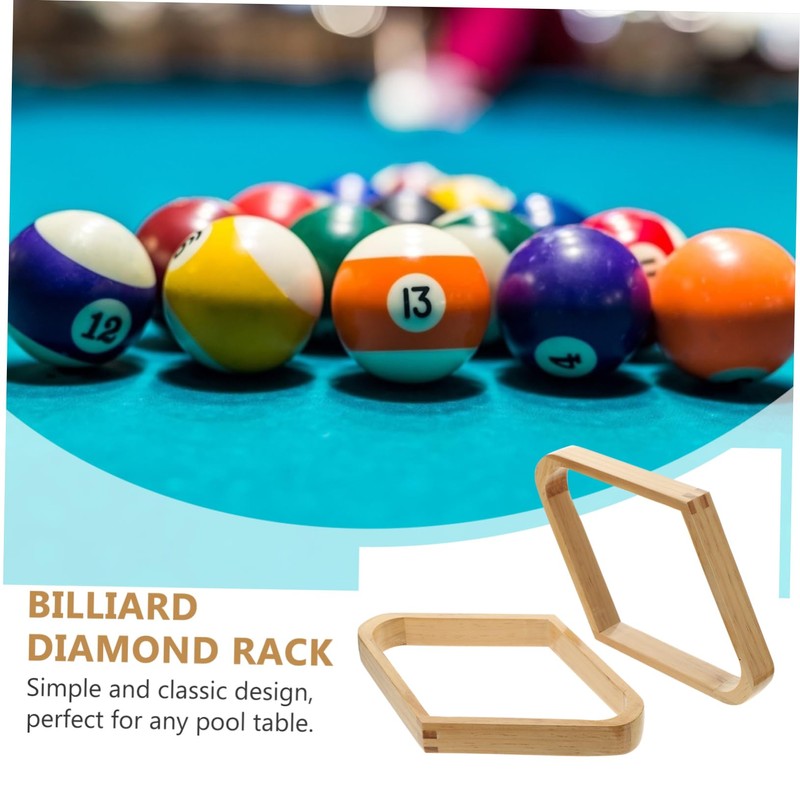 Mikinona 2pcs Billiard Ball Rack Solid Hardwood Pool Table Ball