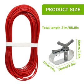 HUAREW Wire Rope Tensioner with Wire Rope and Turnbuckle for Securing Pool Covers (21 m Long)