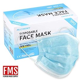 FMS Alchemy 3-PLY Disposable FACE Masks Pack of 100