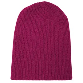 GO HEAVY Long Beanie Unisex Winter Hat Knitted Hat, pink