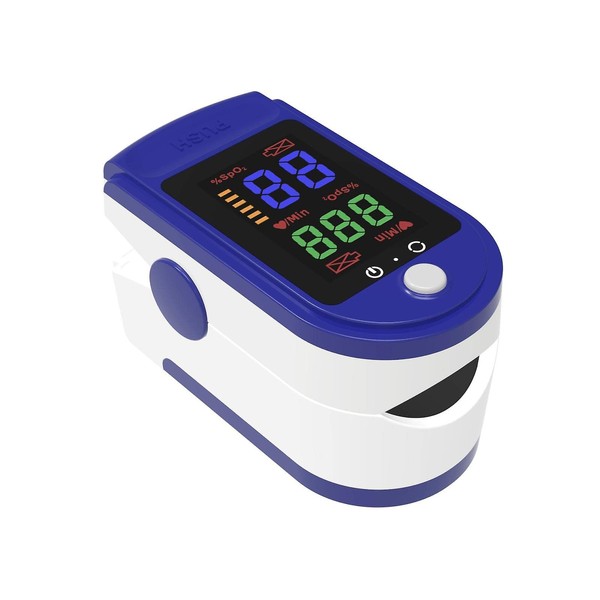 SANAVITA - Pulsossimetro, ossigenazione del sangue, saturazione, frequenza cardiaca, Spo2 Monitor - Con cordino