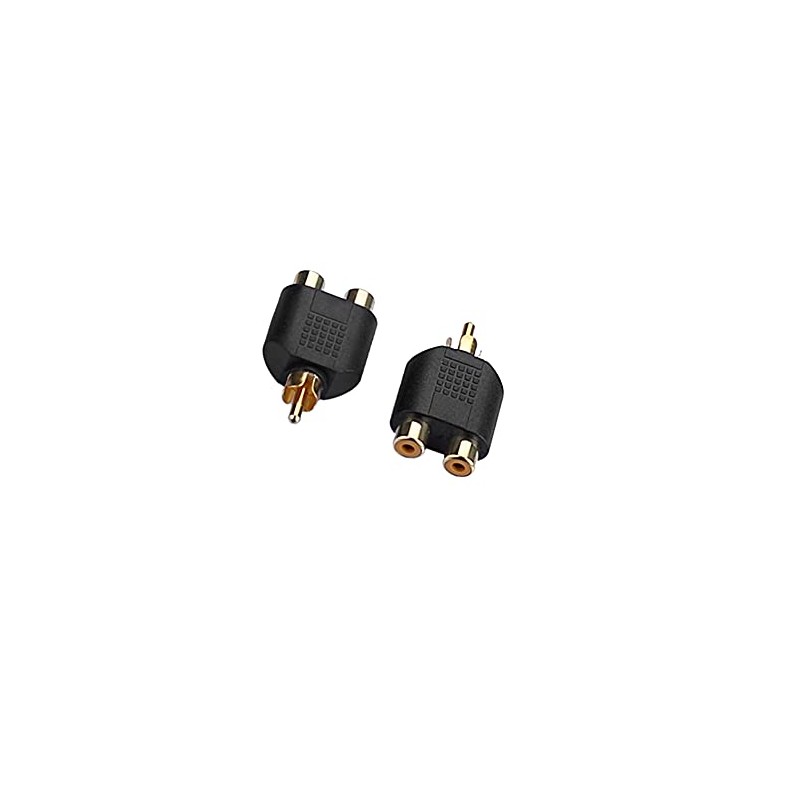 Sienoc 5 Pack 1x Male Adapter to 2 Female Rca