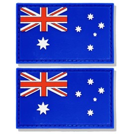stidsds - Paquete de 2 parches de bandera de Australia, parches tácticos militares australianos, banderas de Australia, parches de cierre de de PVC para ropa, sombreros, mochilas, decoraciones