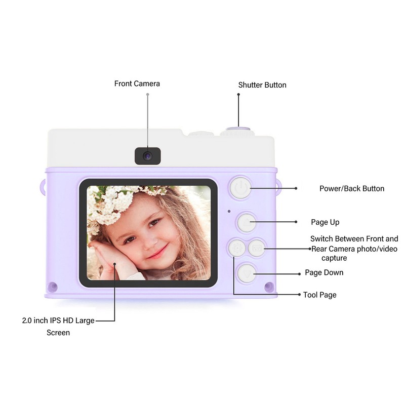 1080P Kids Camera Auto Focus Point and Shoot Camera with