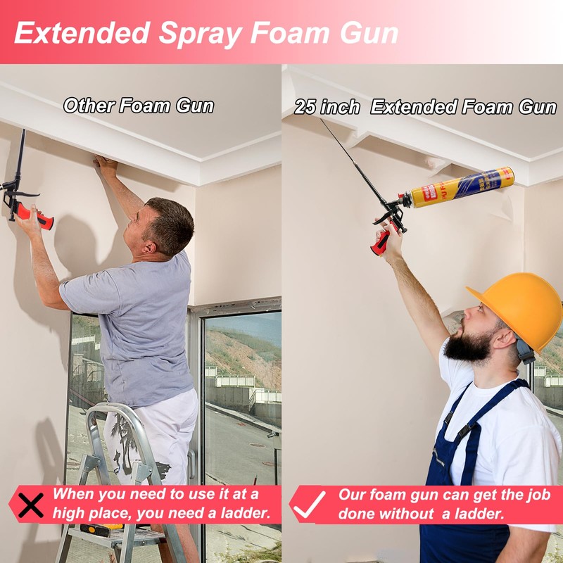 25inch Extended Foam Gun 2 Pack - PTFE Non Stick