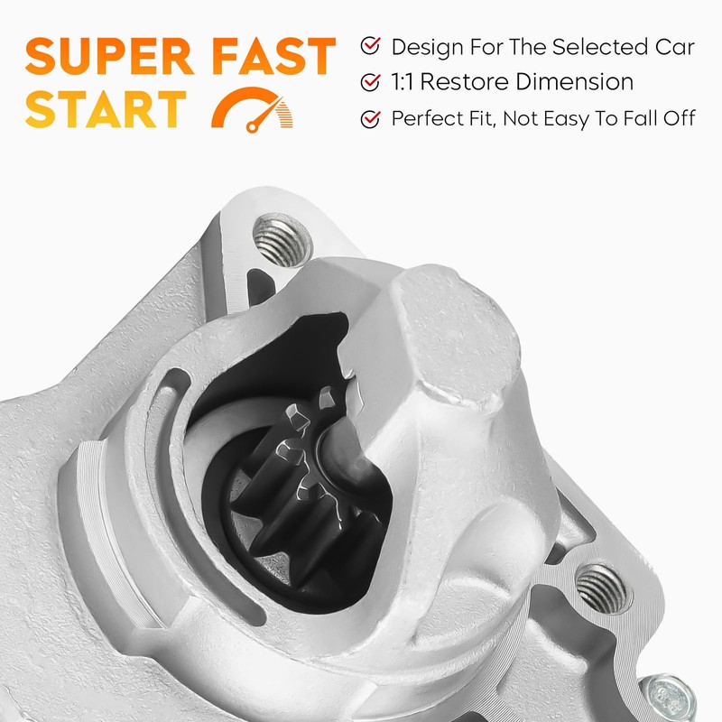Starter for Nissan Versa L4 1.6L 2012-2019, Versa Note L4