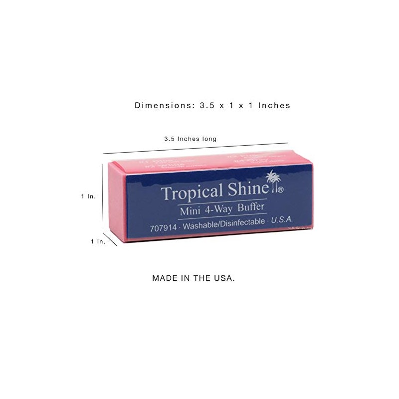 Mini bloque pulidor de uñas 4 caras 2 piezas Tropical