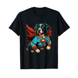 Funny Dog Superhero Costume Men Women T-Shirt