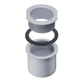 INEFA Screw Socket Gutter to Downpipe, Box Shape, grey