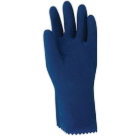 MAGID 5848 Comfort Flex Unsupported Latex Gloves, 8", Blue (12 Pair)