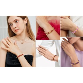 PengZhang BCletty Bracelet Unisex Steel Rope Bracelet Couple Bracelet Simplicity Fashion Titanium Buckle Adjustable Wire Rope Bracelet (H buckle-black, Adjustable)