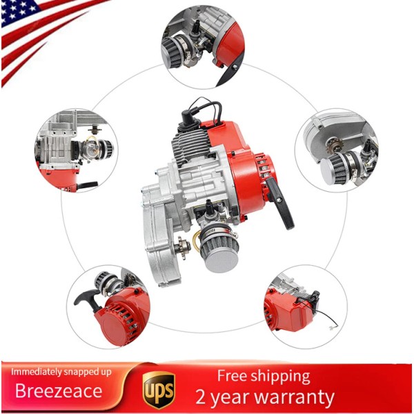 Unbranded High Performance Auto Aluminum Complete Engine Motor For 49cc