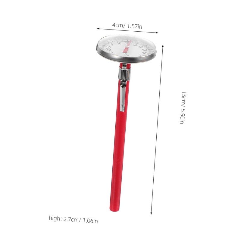 MUCKLILY 2pc Car Air Conditioner Thermometer Car Thermometer Red