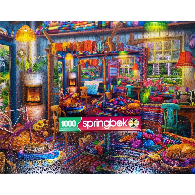 Springbok Weaver's Cottage 1000 Piece Jigsaw Puzzle for Adults Features