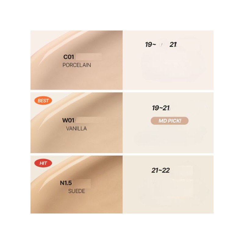 TFIT Layering Fit Glow Cushion 12g*2ea, Shade:W01 Vanilla