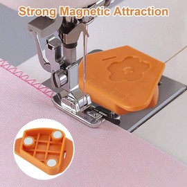 3PCS Magnetic Seam Guide for Sewing Machine,Multifunctional Polygonal Hemmer Guide with Scale,Universal Sewing Accessories and Supplies