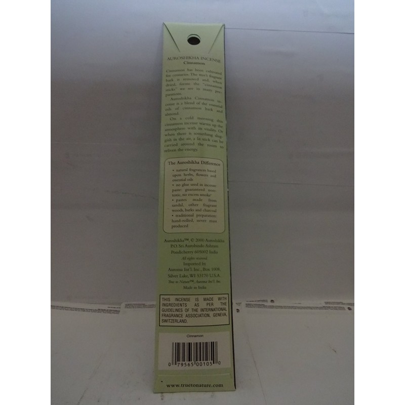 Auroshikha Incense, Cinnamon True to Nature, 10 Gram
