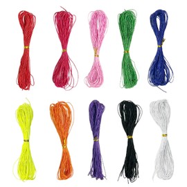 Bliceon Coloured Elastic String, Elastic Cord, 10 Colors Bracelet String Stretchy for Necklaces, Bracelets, Jewellry Making, DIY Sewing Crafting, Beading