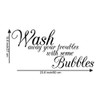 Wash Away Your Troubles with Some Bubbles Wall Sticker Removable