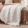 EVERGRACE Luxurious Soft Faux Rabbit Fur Throw Blanket, Cozy Fuzzy