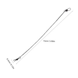 Totority 50pcs Steel Fishing Leaders with Swivels Snap Lightweight Wire Leader for Sea and Freshwater Fishing Enhanced Control and Stability for Successful Catches for Anglers