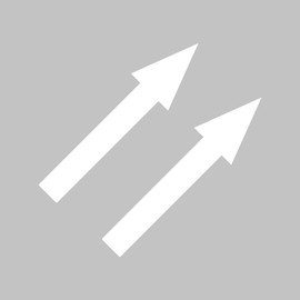 Joyangy 8 x 2 inch White Arrow Sign Stickers, 12 Pack Waterproof PVC Removable Self Adhesive Floor Decals, Wall Marking Arrow Signs for Road Instructions