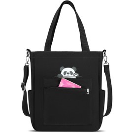 Tote Bag For Women, Canvas Tote Bag With Zipper, Tote Crossbody Purse, Handbag For Work Travel and School, Waterproof Shoulder Bag