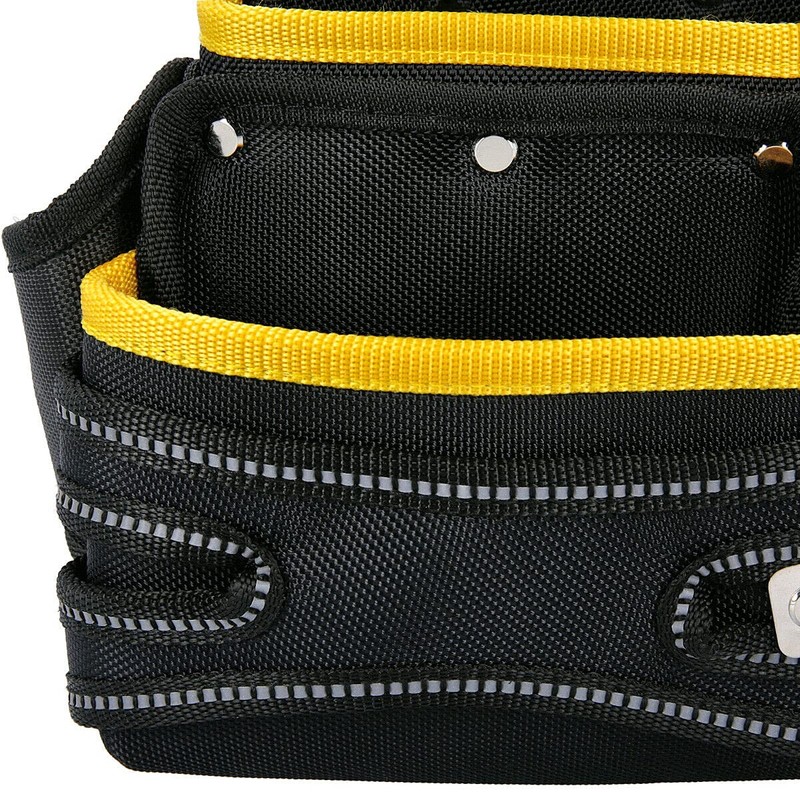 Tool Belt Pouch, Fixing Pouch with 3 Wide Pockets for