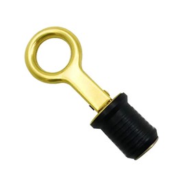 DollaTek Marine Boat Snap -Tite Drain Plug Drainer Stopper Thread Bung for 1 1/4 inch 32mm Hole - Brass Rubber