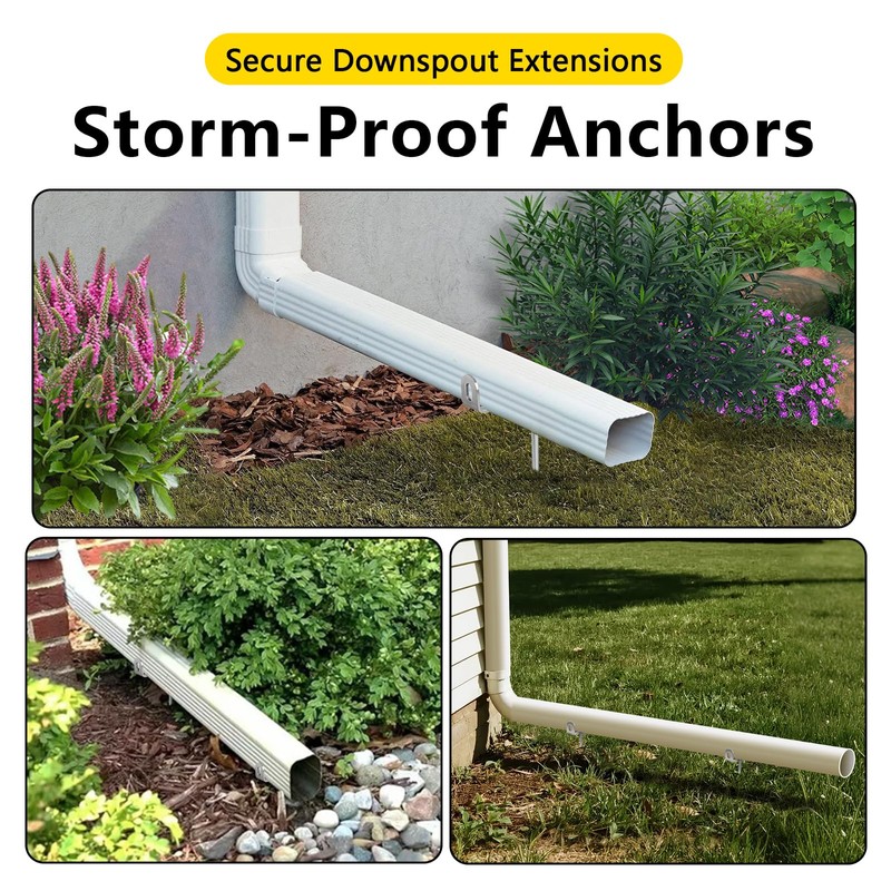 2 Pack Rainwater Downspout Bracket Downspout Adapters Heavy Duty Galvanized