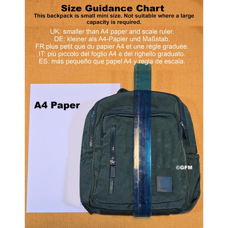 GFM® Mini Backpack - Very Small Size - Waterproof Womens
