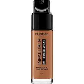 L'Oreal Paris Makeup Infallible Up to 24 Hour Fresh Wear Lightweight Foundation, Copper, 1 Fl Oz.