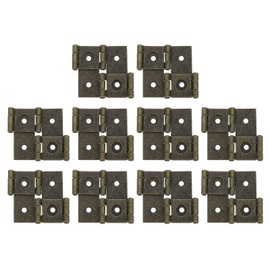 sourcing map Double Acting Hinges Folding Screen, 10Pcs 2.13" Double Swing Hinges Retro Style 270 Degree Rotation Screen Door Hinges, Bronze
