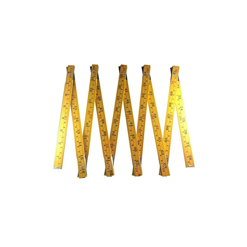 Binzer Folding Ruler, Foldable Ruler, Wooden Stick Ruler, Folding Yard