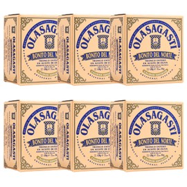 Olasagasti White Tuna in Olive Oil - Premium Wild Caught Bonito del Norte (Albacore Tuna) Imported from Spain, High in Protein and Omega 3-4.2oz Can (Pack of 6)