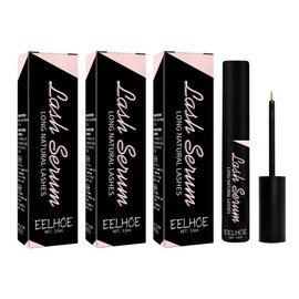 Eyelash Growth Serum Lash Serum Lash Enhancing Serum Boosting Lash Conditioner for Natural Fuller Thicker Longer Looking Eyelashes Healthier Vegan Cruelty-Free (3P BLACK)