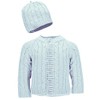 Baby Dove Cárdigan y gorro de punto trenzado para recién