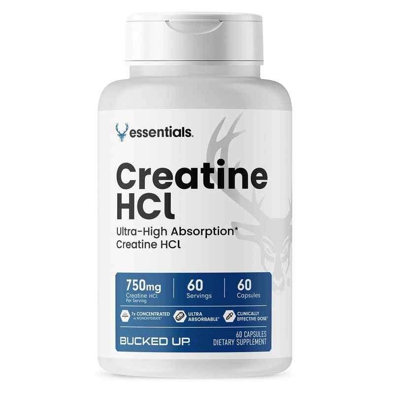 Bucked Up Creatina HCL, dosis de 750 mg - 60