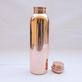 Traveller's Pure Copper Water Bottle for Ayurvedic Health Benefits Joint Free, Leak Proof 600 ML