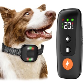 SLOPEHILL Dog Training Collar,2600Ft Dog Shock Collar,Ip68 Waterproof Rechargeable Shock Collar with 3 Training Modes,Beep,Shock,Vibration,Fit for All Breeds