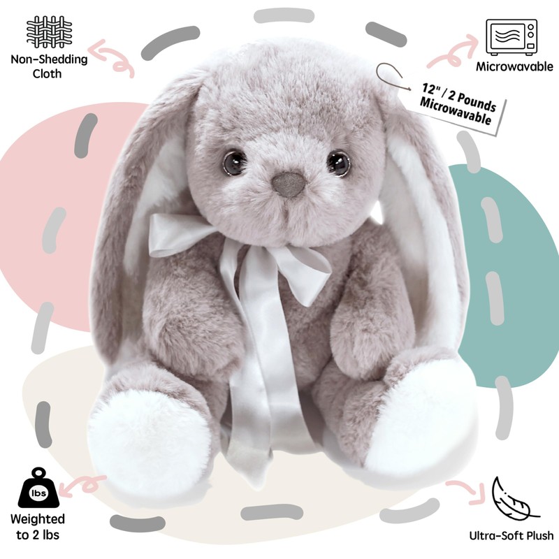 uoozii Warmable Bunny Stuffed Animal - Microwavable 12" | 2