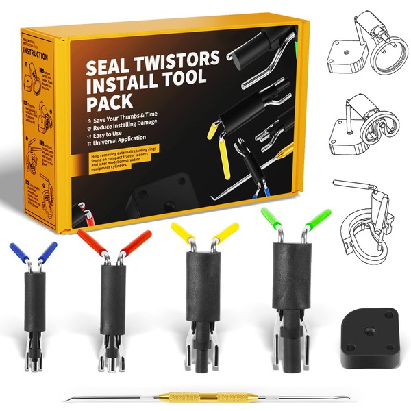 6 Pack Hydraulic Seal Installation Tools, Hydraulic Cylinder Piston Repair