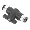 Hand Valve Pneumatic Quick Connector 2-Way Valve Fitting Adapter BUC