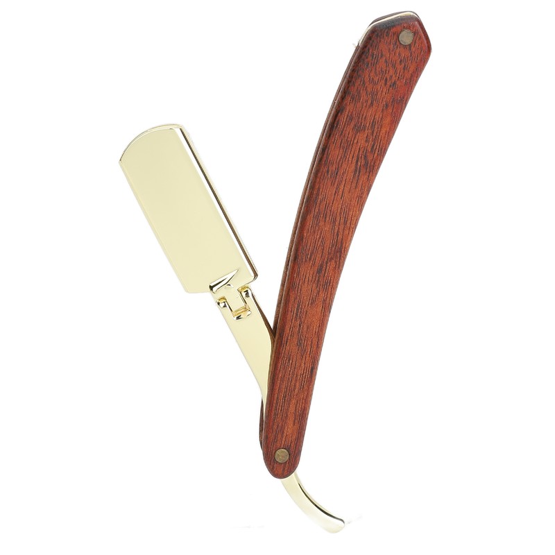 Foldable Beard Clipper Holder Wooden Handle Men Manual Beard Trimmer